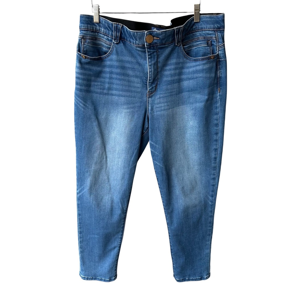 Democracy Skinny Jeans Blue Medium Wash Denim High Rise Casual Streetwear Sz 16